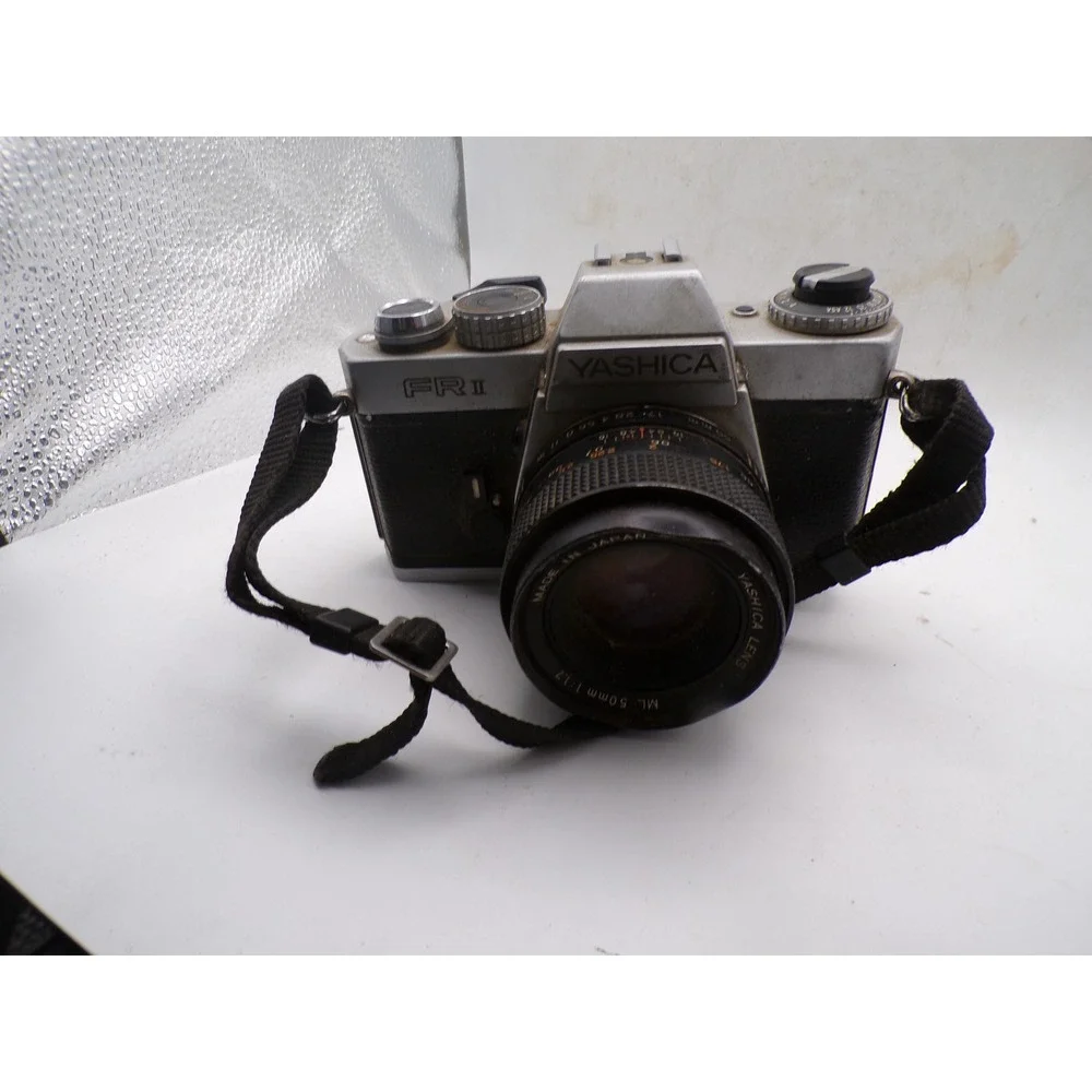 Yashica FR II 35mm SLR Film Camera Silver with Yashica ML 50mm f1.7 Parts repair